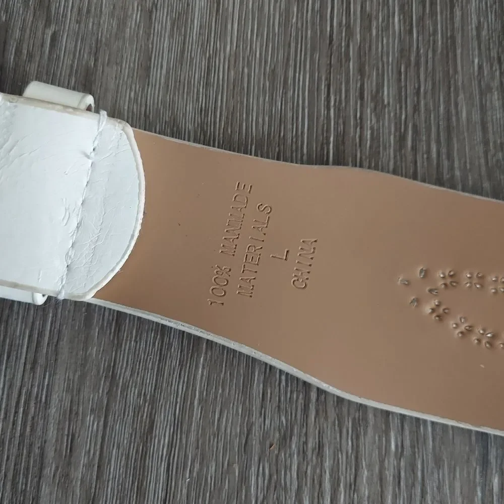 White Embellished Women's Belt Large